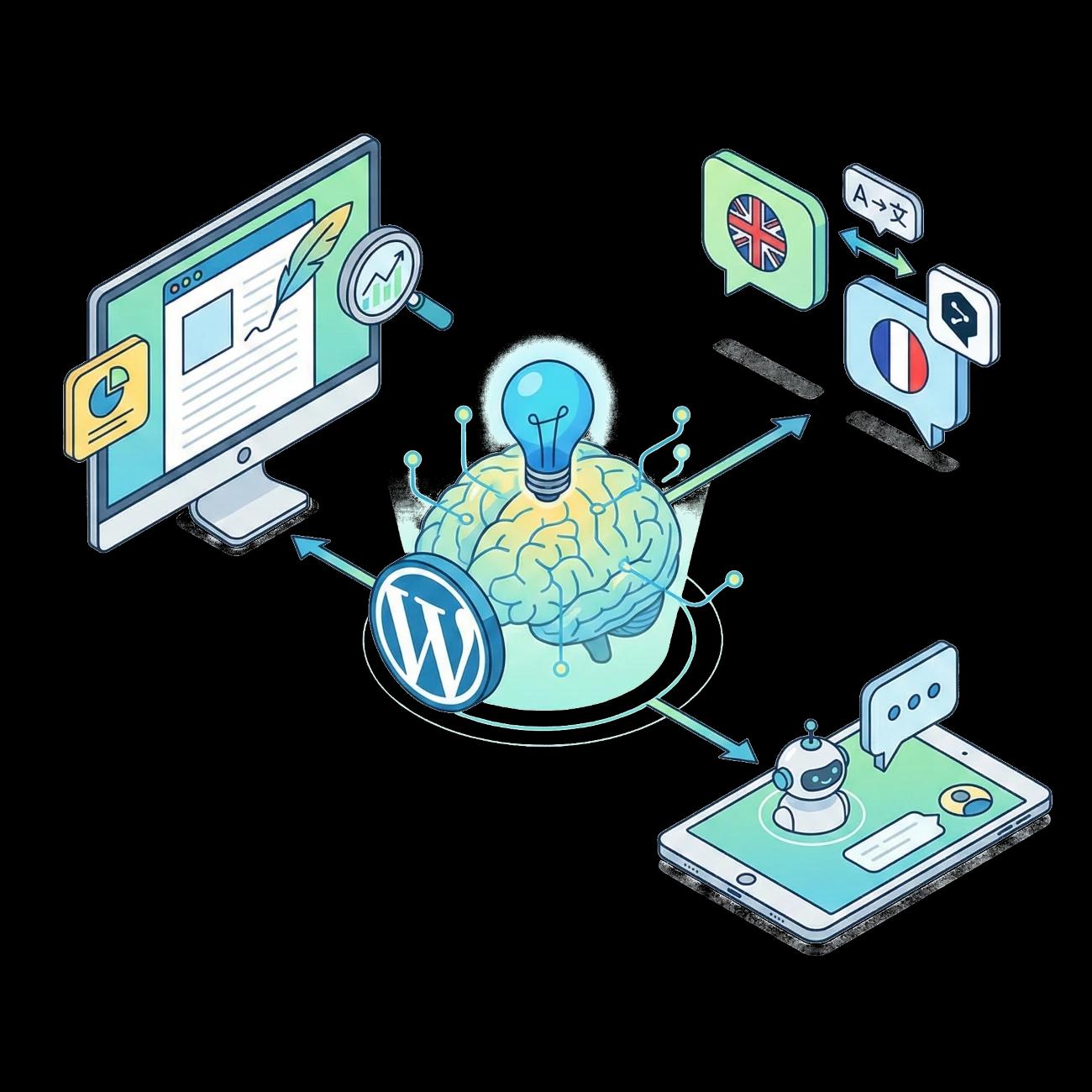 Outils de génération de contenu IA intégrés à WordPress