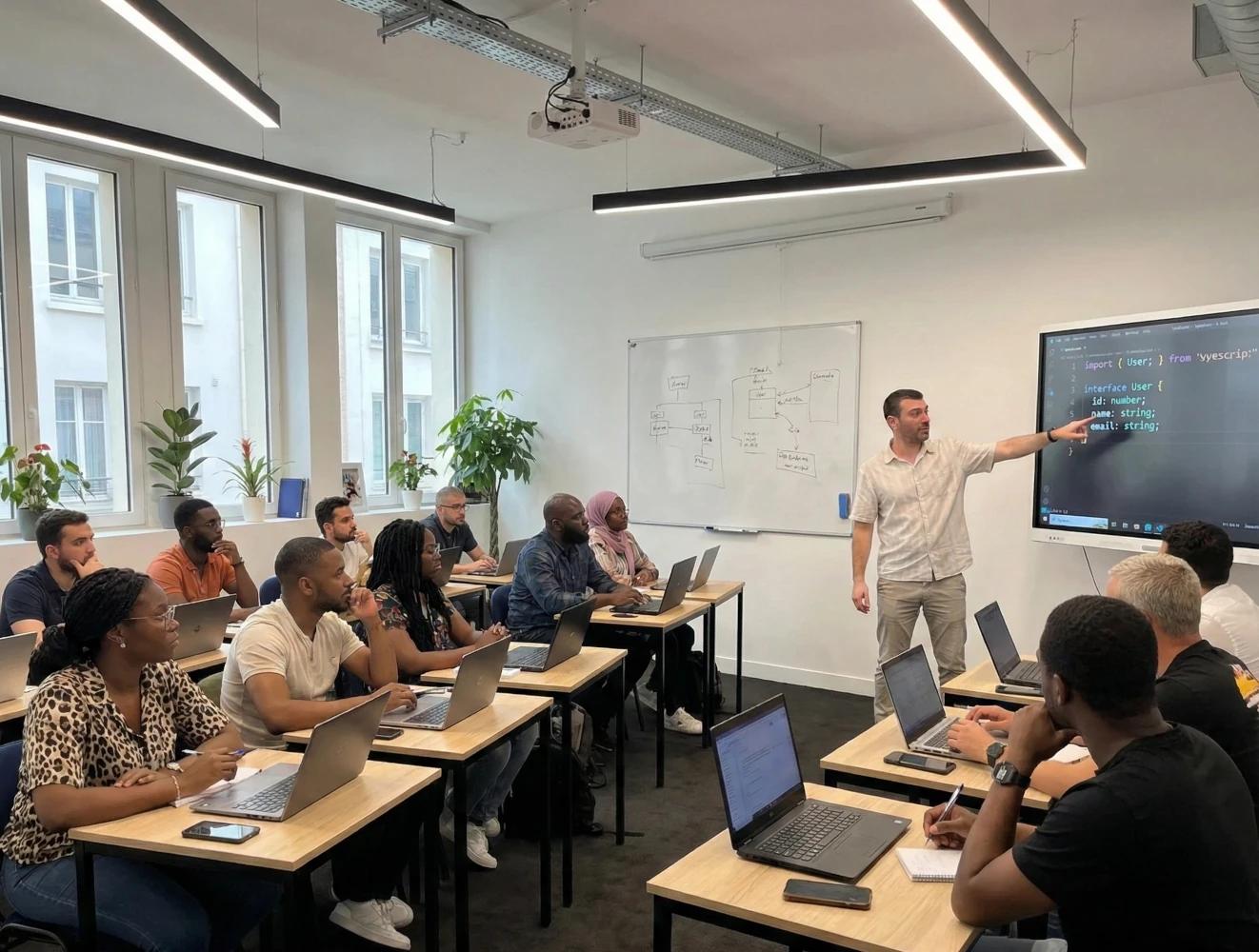 Expert technique dispensant une formation